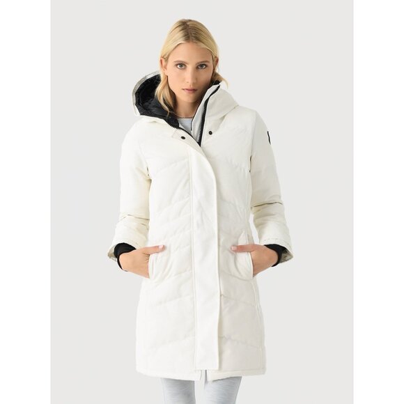 NWT Canada Goose Loretta Black Label Down white Parka COAT SIZE XS - Picture 3 of 16